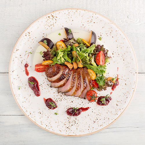 Duck with Spiced Plum Sauce